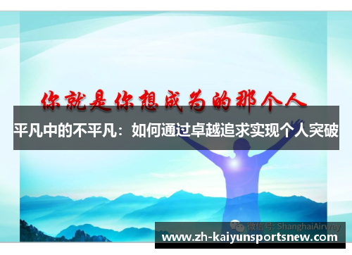 平凡中的不平凡:如何通过卓越追求实现个人突破 平凡中的不平凡:如何通过卓越追求实现个人突破